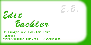 edit backler business card